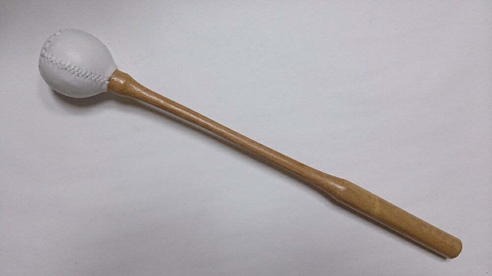 （株）小笠原謹製 圓龍寺全籐倍 10号（1尺） 本革（手縫い） 木魚バイ 木魚バチ
