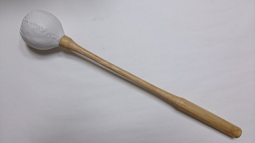 （株）小笠原謹製 圓龍寺全籐倍 13号(1.3尺) 本革（手縫い） 木魚バイ 木魚バチ
