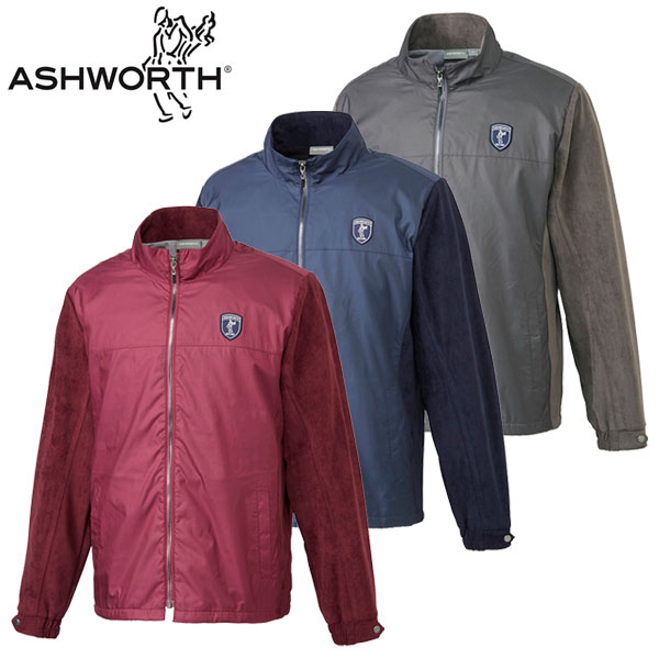 【クリアランスセール】 アシュワース (ASHWORTH) L/S コンビネーションフルジップブルゾン メンズ 2016秋冬/2016AWap_SALE ブルゾン-ゴルフ-ウェア