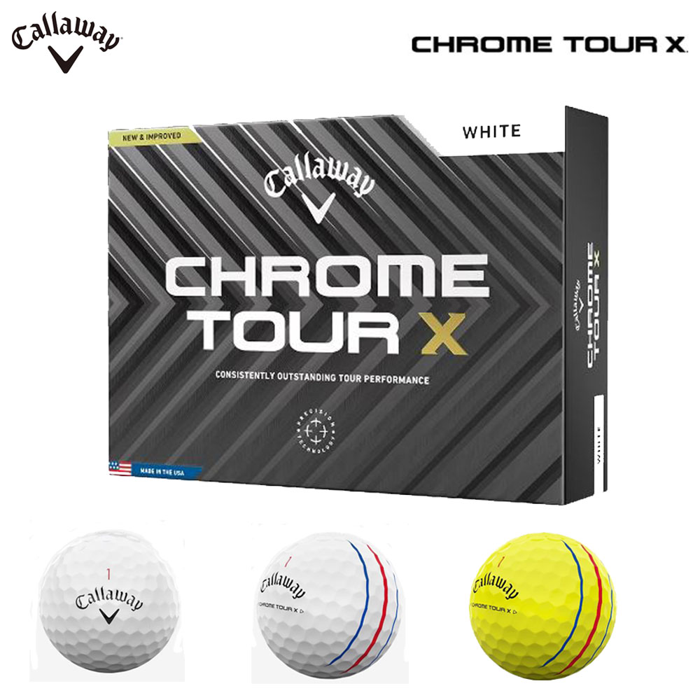 Callaway Chrome Tour X ゴルフボール 12個入り Chrome Tour X Golf Balls
