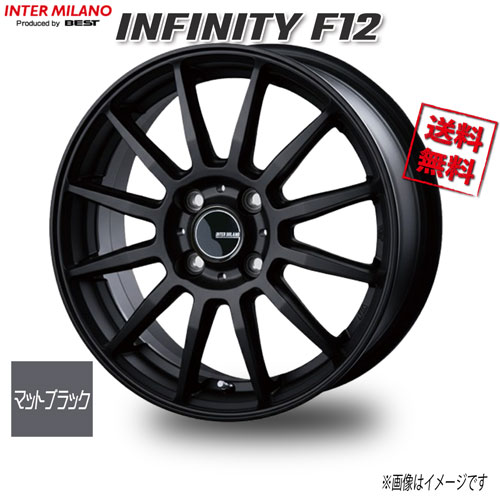 BEST INFINITY F12 マットブラック 15インチ 4H100 5.5J+43 1本 67 業販4本購入で送料無料|トリプルウィン