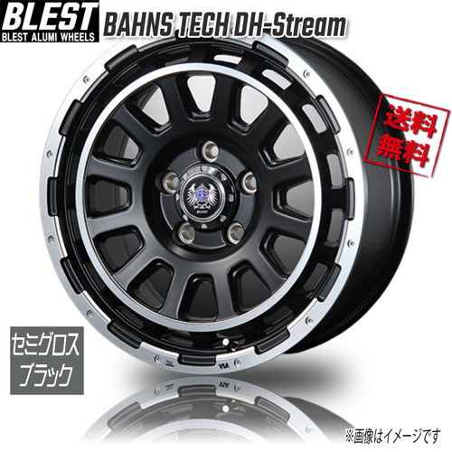 BLEST BAHNS TECH DH-Stream セミグロスブラック 16インチ 5H114.3 7J+35 1本 73.1 業販4本購入で送料無料｜トリプルウィン