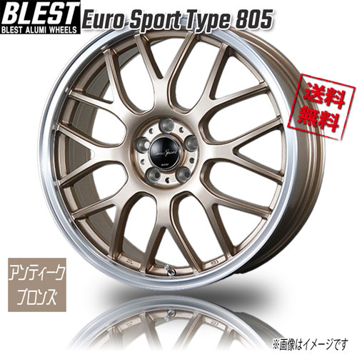 BLEST Euro Sport Type 805 アンティークブロンズ 19インチ 5H100 7.5J+50 4本 業販4本購入で送料無料|トリプルウィン