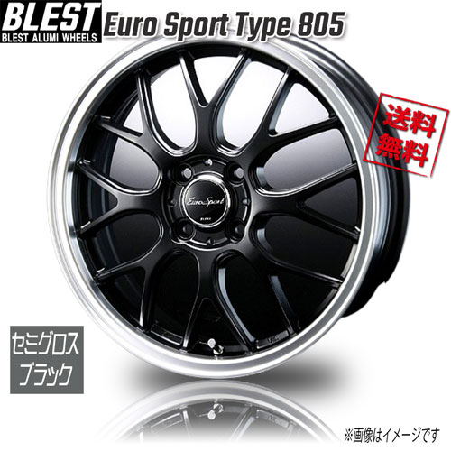 BLEST Euro Sport Type 805 セミグロスブラック 16インチ 4H100 6J+40 4本 業販4本購入で送料無料｜トリプルウィン