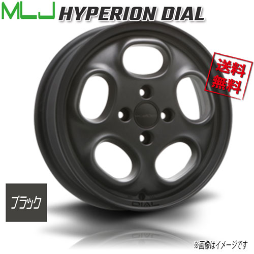 MLJ HYPERION DIAL ブラック 14インチ 4H100 4.5J+43 4本 67.1 業販4本購入で送料無料