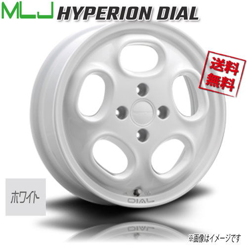 MLJ HYPERION DIAL ホワイト 14インチ 4H100 4.5J+43 4本 67.1 業販4本購入で送料無料