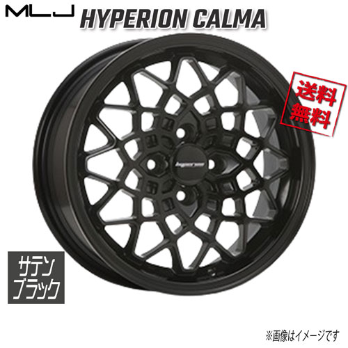 MLJ HYPERION CALMA サテンブラック 15インチ 4H100 5J+45 1本 67.1 業販4本購入で送料無料|トリプルウィン
