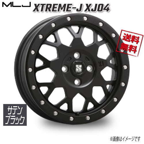 MLJ XTREME-J XJ04 サテンブラック 16インチ 4H100 6.5J+38 4本 業販4本購入で送料無料|トリプルウィン
