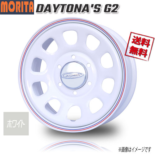 森田システム デイトナ G2 ホワイト 15インチ 6H139 6J+45 4本 110 業販4本購入で送料無料｜トリプルウィン