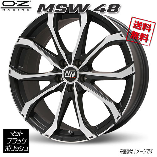 OZレーシング MSW48 マットブラックポリッシュ 19インチ 5H114.3 8J+40 4本 73 業販4本購入で送料無料|トリプルウィン