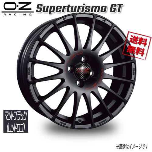 OZレーシング OZ Superturismo GT マットブラック(レッドロゴ) 17インチ 4H100 7J+35 4本 68 業販4本購入で送料無料