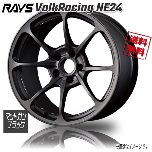 RAYS VolkRacing NE24 マットガンブラック MT 19インチ 5H114.3 10J+35 1本 73.1 送料無料