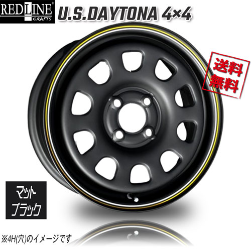 RED LINE CRAFTS USデイトナ 4&times;4 マットブラック 17インチ 5H150 8J+35 4本 業販4本購入で送料無料｜トリプルウィン 65,450円
