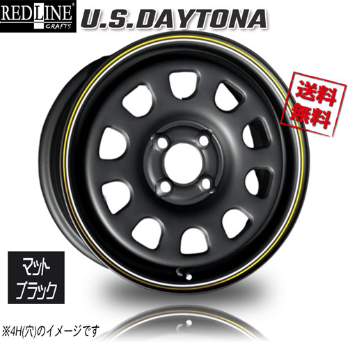 RED LINE CRAFTS USデイトナ 4&times;4 マットブラック 17インチ 6H139.7 8J+20 4本 業販4本購入で送料無料｜トリプルウィン