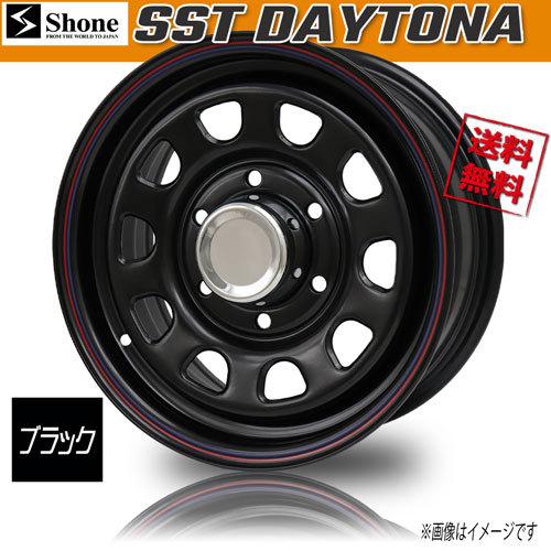 SHONE SST DAYTONA デイトナ ブラック レッドブルーライン FR38キャップ付属 15インチ 6H139.7 6.5J+40 1本 110 業販4本購入で送料無料