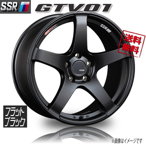 SSR GTV01 フラットブラック 18インチ 5H114.3 7.5J+53 4本 73 業販4本購入で送料無料