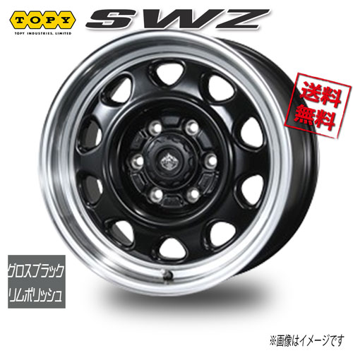 トピー SWZ グロスブラックリムポリッシュ 18インチ 6H139.7 7.5J+55 4本 95.2 業販4本購入で送料無料｜トリプルウィン 58,806円