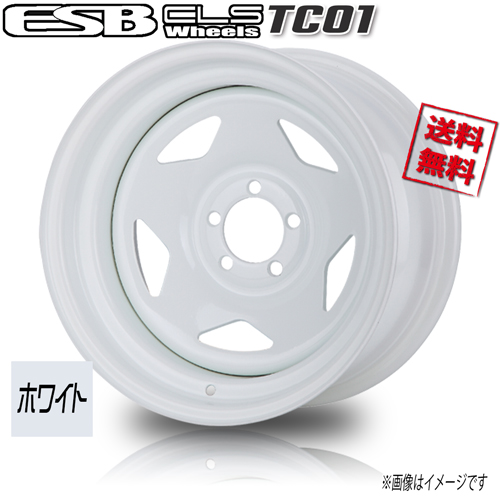 楽天市場】ホイール新品 2本セット ESB CLS TC-01 ホワイト 深リム鉄 