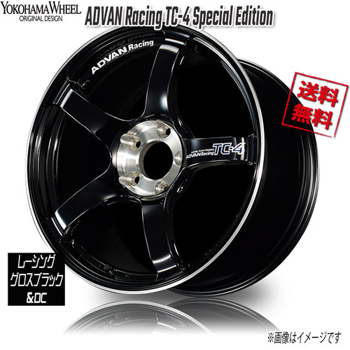 ヨコハマ アドバンレーシング TC-4 Special Edition グロスブラック&DC 18インチ 5H114.3 10.5J+15 1本 73 業販4本購入で送料無料|トリプルウィン