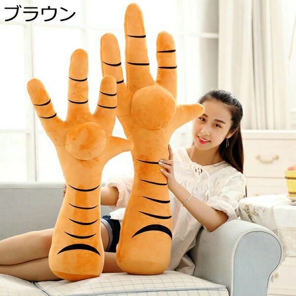 鶏の爪　ぬいぐるみ　抱き枕　大きい　80cm/100cm　子供　友達　カップル　おもしろ　癒し　ふわふわ　柔らか　心地いい　おもちゃ　縫いぐるみ　置物　店飾り　プレゼント　お祝い　記念日　お誕生日　クリスマス