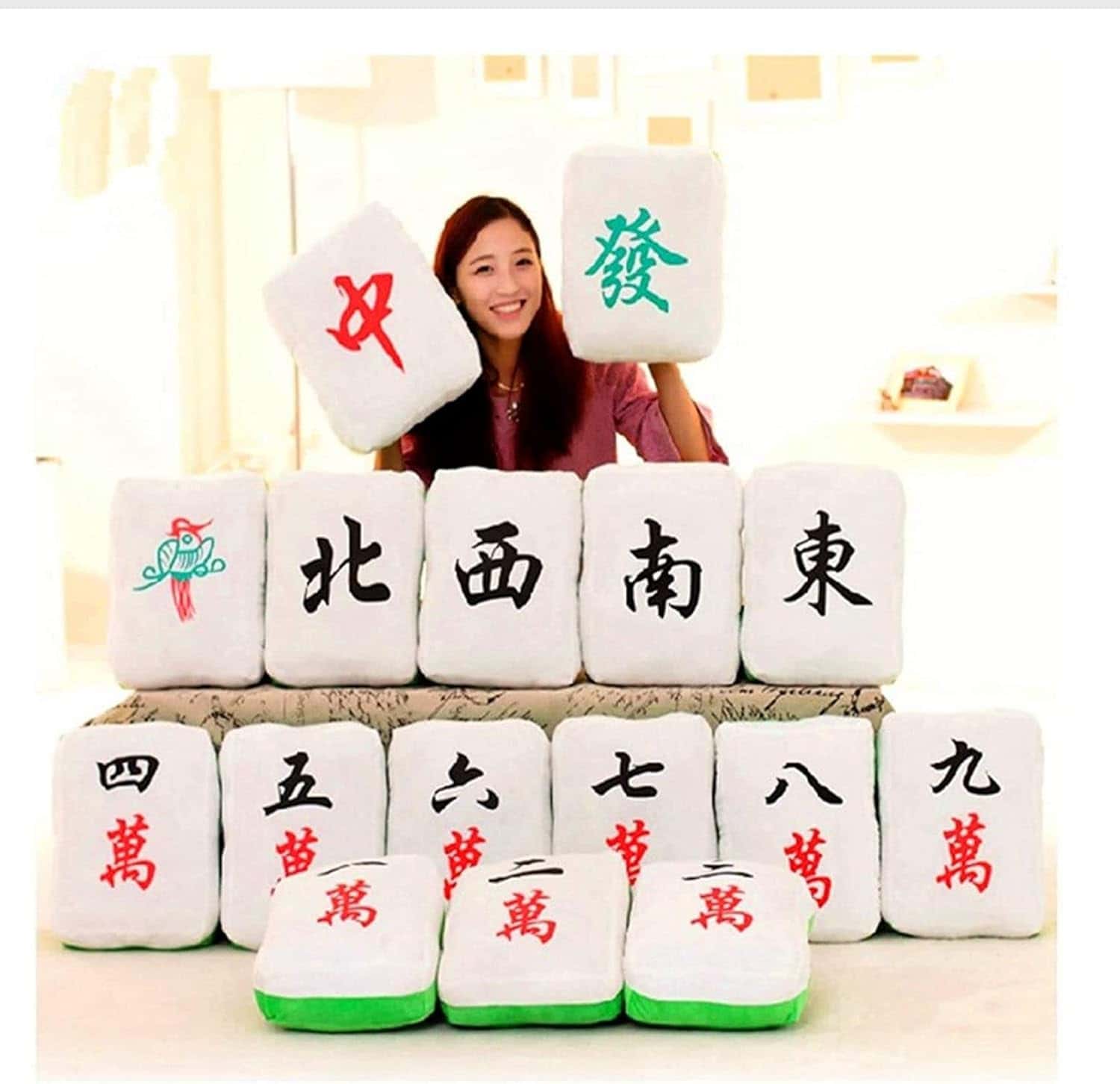 楽天市場】麻雀牌クッション ミニクッション スクイーズ 八萬 牌