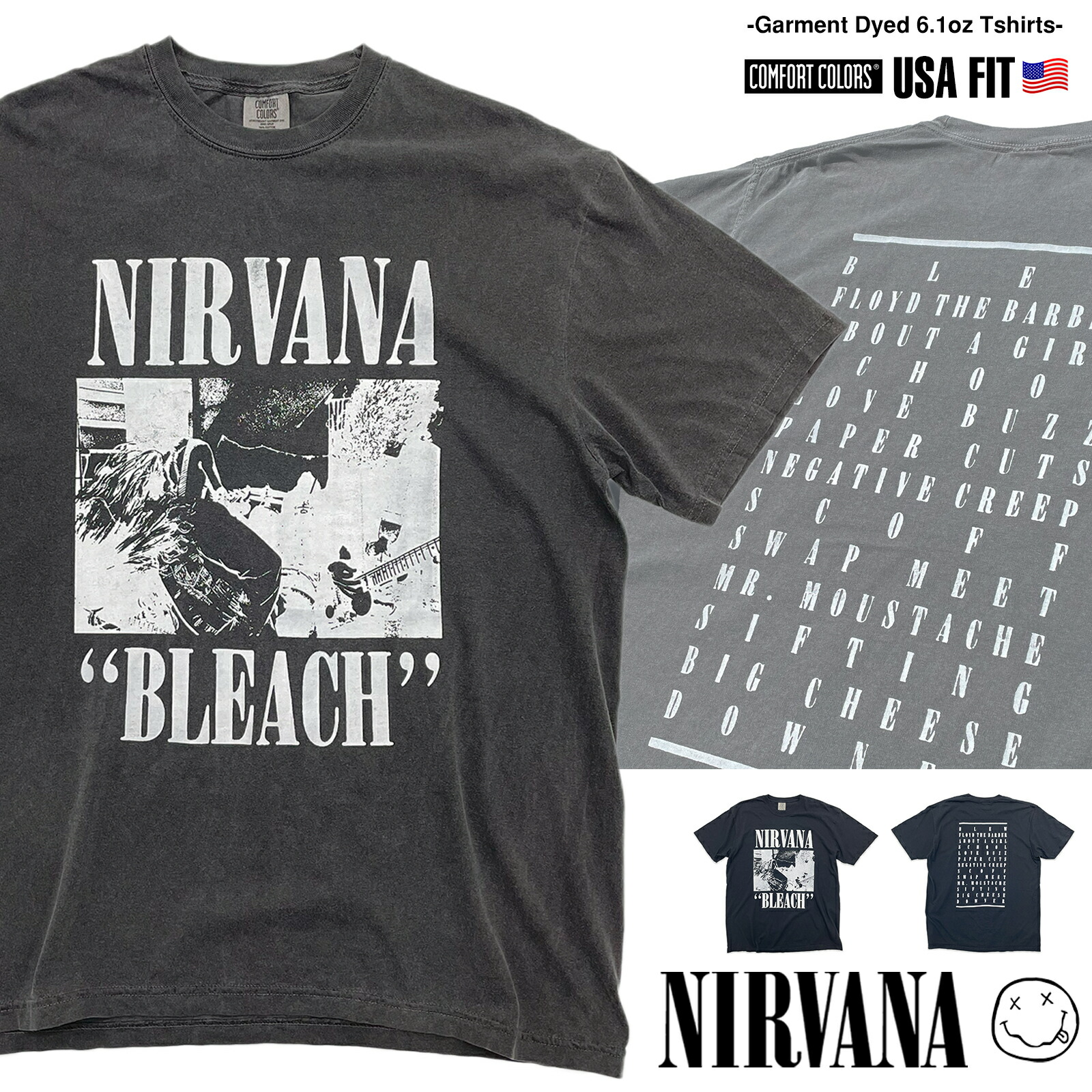 90s nirvana  cobain tシャツ　ニルバーナ　バンt BEATJIVE ニルヴァーナ Nirvana Tシャツ 半袖 メンズ レディース