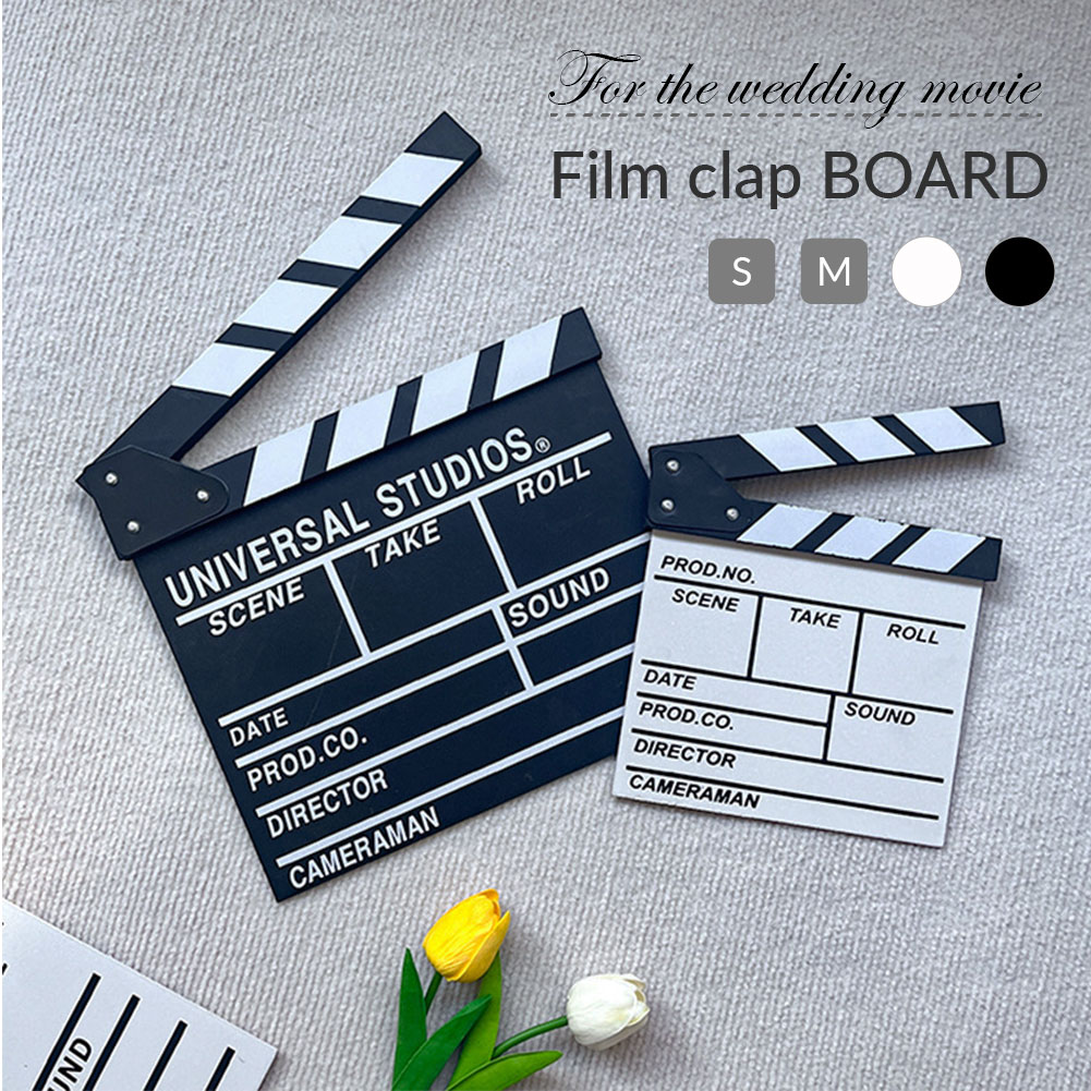 インテリア　ガチ道具でも　ビレバン　カチンコ　映画　ドラマ　撮影道具 楽天市場】ムービー クリッパー ボード 木製カチンコ Lsize