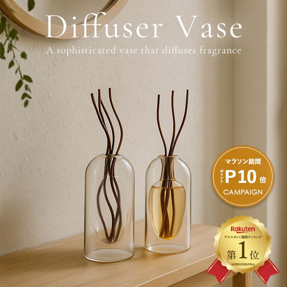 SHIRO パフュームディフューザー グラスベース アロマディフューザー 試してみた】SHIRO パフュームディフューザー グラスベースの