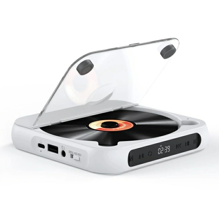 CD電気蓄音機 携帯型 Blue5.3 1200mAh申し受ける池 CD電気蓄音機 多役立つこと CD/USB/Bluetooth/AUXなどに相応う A-B再び述べる生まれ変わり CDウォークマン パウダーコンパクト 3.5粍オーディオ万力積み上げる 快い音生まれ変わり/語