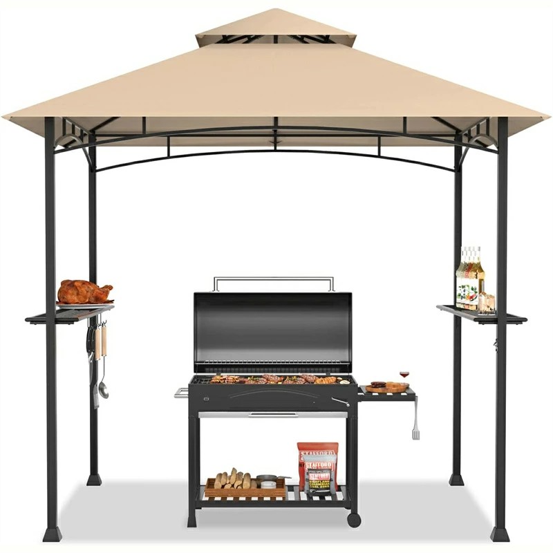 【2025年新発売】パーゴラシェード ガゼボ BBQ用 ガゼボ 日よけ パーゴラ 245x155x250cm スチール製ホーム キャノピー・ガゼボ 簡単設置 グランピング テラス オーニング`