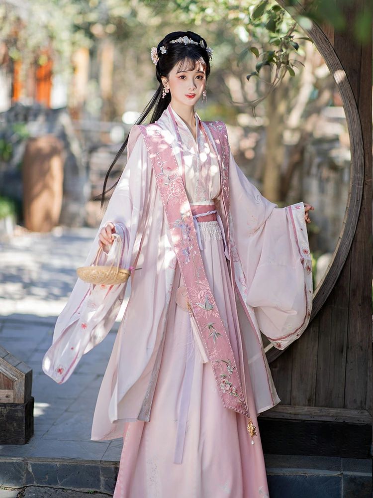 漢服 中華古代服 中華服 チャイナ服 四季 中華風 チャイナ風 チュール 刺繍 グラデーション チャイナドレス 仮装 コスチューム 送料無料