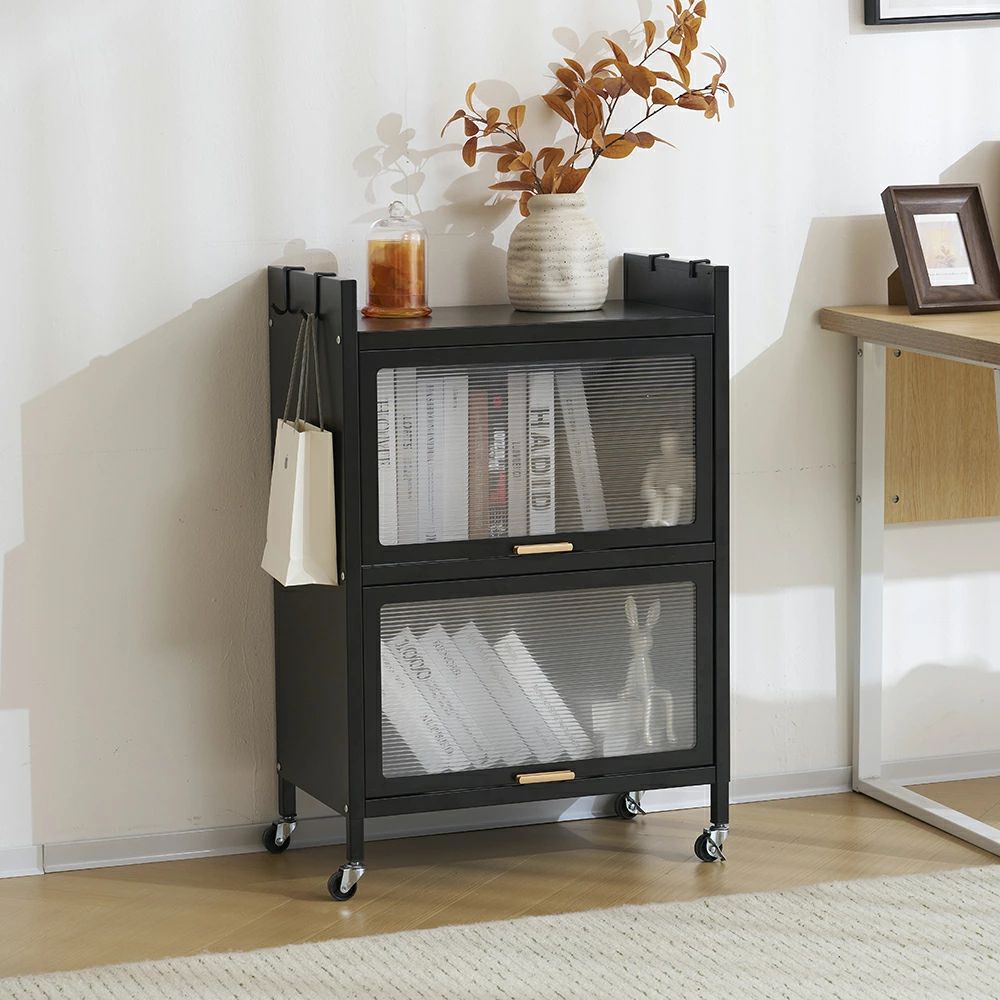 スキマくん　レンジ台　黒　2段収納 楽天市場】レンジ台 食器棚 収納棚 2段 3段 4段 物置き棚 キッチン収納