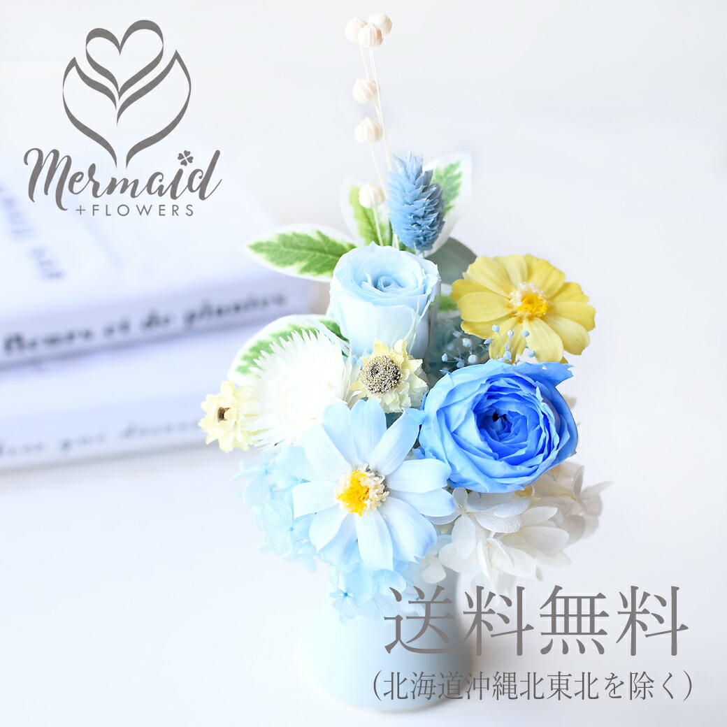 お供え プリザーブドフラワー 仏花 洋風 アレンジ シェルブルー 虹の橋 ペットへ贈る お供え アレンジメント メモリアルフラワー 花 ペット お悔やみ お供え 仏花 お盆 彼岸 ペットロス ペット供養 ペット 供花 命日 送料無料