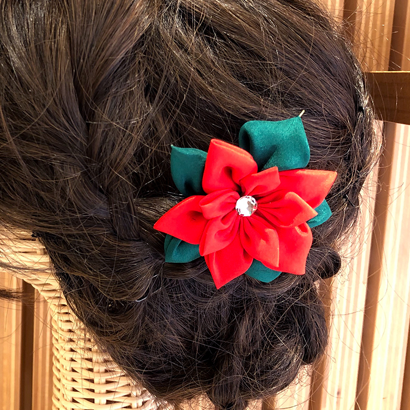 楽天市場 クリスマス限定 Kobako ポインセチア コーム 髪飾り ヘアアクセサリー かんざし 小間物 おはりばこ