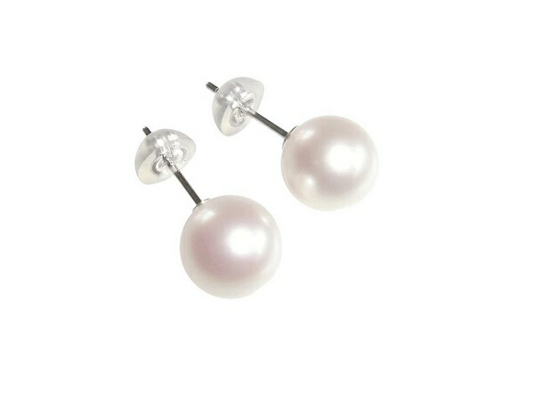 楽天市場】アコヤ真珠 ピアス K14WG ホワイトゴールド 8.5-9.0mm