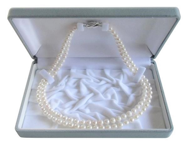 【楽天市場】【送料無料】【あす楽対応】アコヤ真珠 二連 ネックレス 6.0-6.5mm ホワイト 真珠 あこや真珠 パール ギフト プレゼント