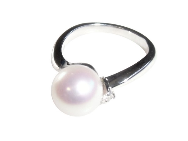 【楽天市場】アコヤ真珠 指輪 デザイン リング K18WG ホワイトゴールド 8.5-9.0mm ホワイト あこや 本真珠 真珠 あこや真珠