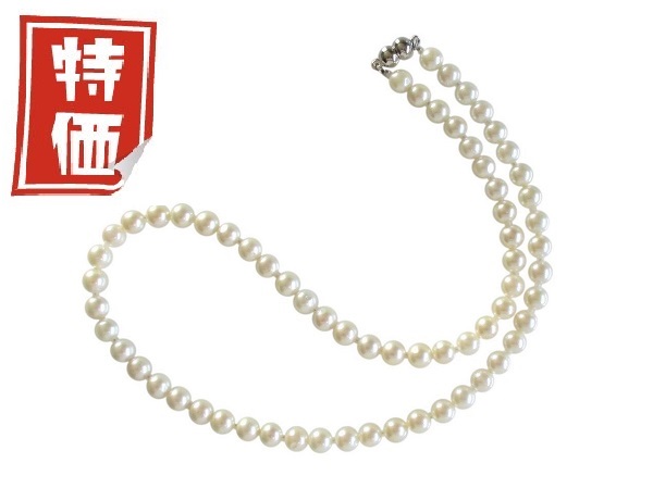 【楽天市場】アコヤ真珠 ネックレス 6.5-7.0mm ホワイト あこや 本