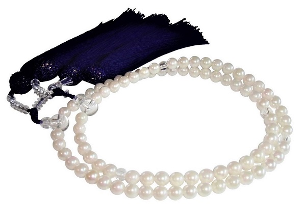 【楽天市場】アコヤ真珠 両手 二連 念珠 念誦 数珠 6.5-7.0mm ホワイト あこや 本真珠 真珠 あこや真珠 パール ギフト