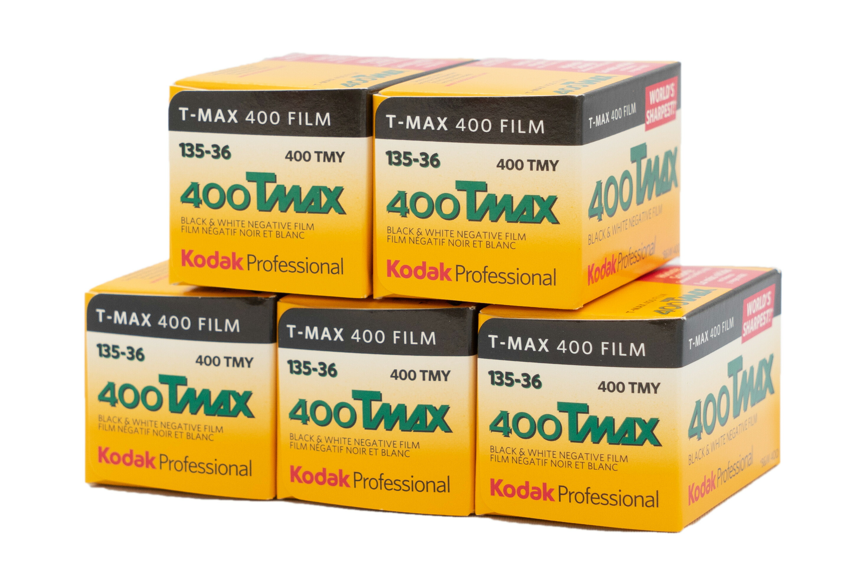 Kodak 黒白ネガフィルム T-MAX 400 35mm 36枚撮 5本セット