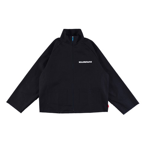 【 ROLLING CRADLE / RC DUCK JACKET / BLACK 】 ローリングクレイドル ロリクレ ジャケット アウター ダック キャンバス ブラック 黒 ラグラン カットオフ｜OHCA clothing　店 13,860円