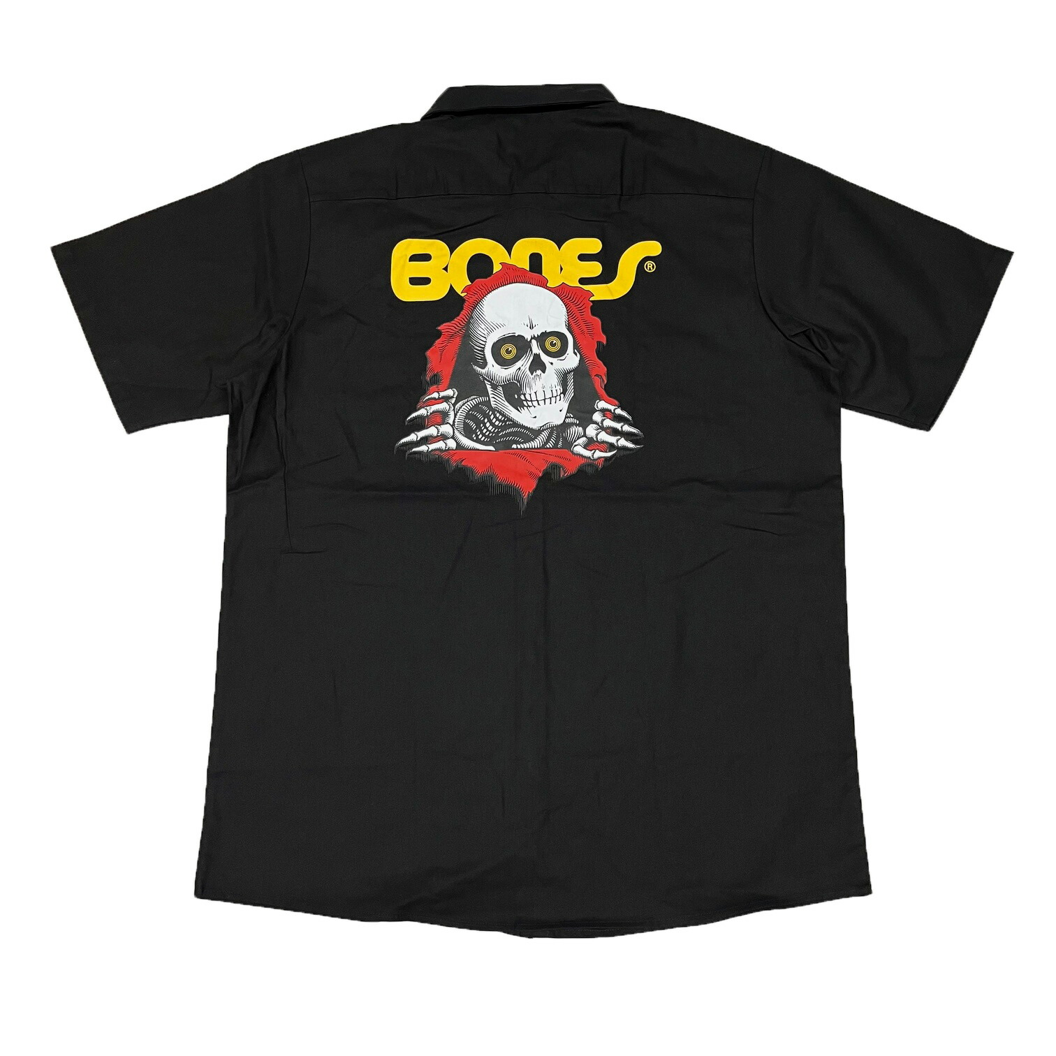 【 BONES / RIPPER S/S WORK SHIRTS / BLACK 】  ボーンズ 半袖 プルオーバー 細工物プルオーバー 黒いこと 黒 滑るゲーム盤