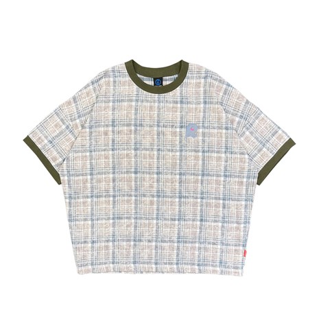 【 ROLLING CRADLE / SHAKEMAGIC CHECK PULLOVER / BROWN 】ローリングクレイドル ロリクレ 半袖 プルオーバー ティーシャツ 読み合わせる