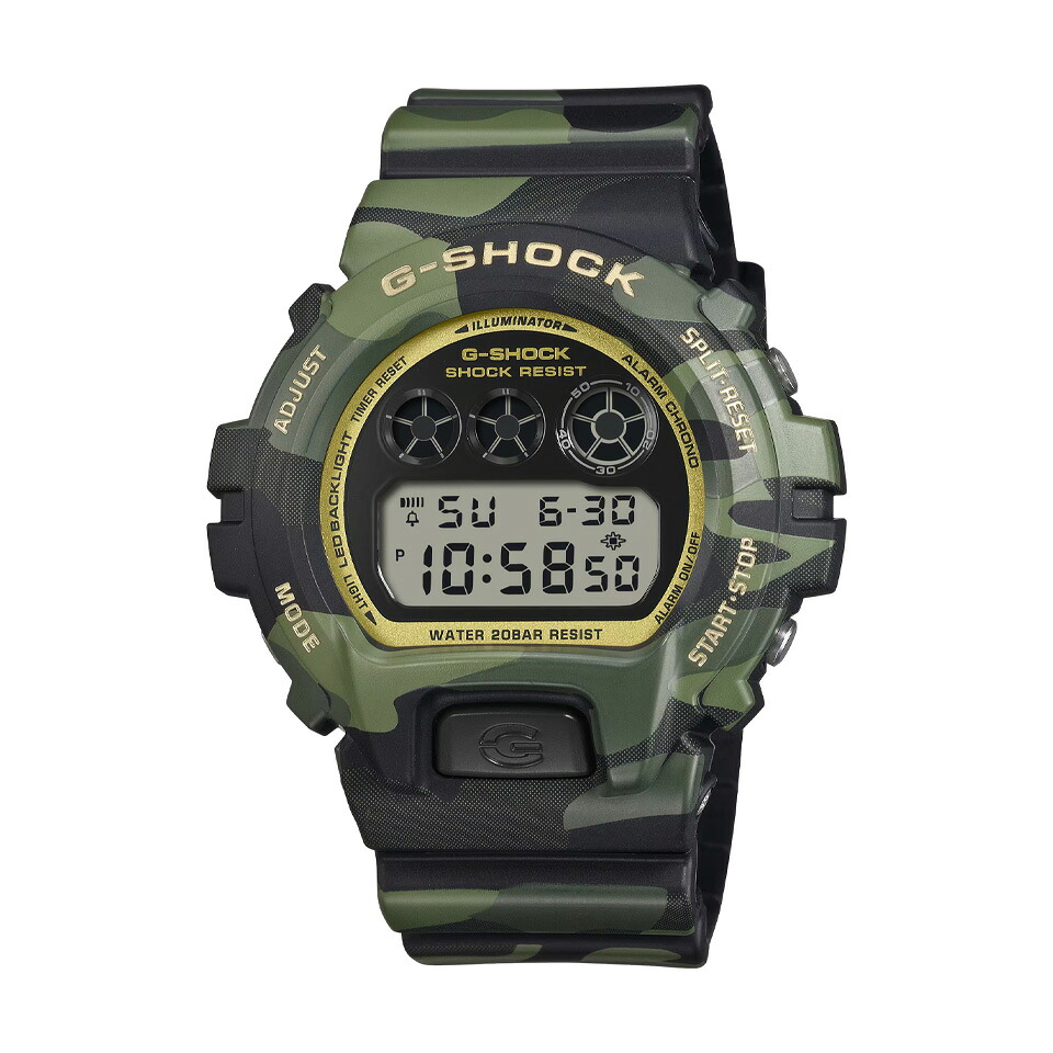 【 CASIO / G-SHOCK ( DW-6900CMG-3JF ) / CAMO 】 カシオ Gショック 腕時計 防水 耐衝撃 MADE IN JAPAN カモフラ カモ 迷彩|OHCA clothing 店