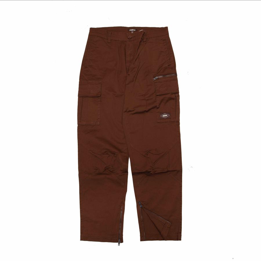 【 STAPLE / HORIZON TWILL CARGO PANT / BROWN 】 ステイプル ピジョン パンツ カーゴパンツ ブラウン 茶色 送料無料|OHCA clothing 店