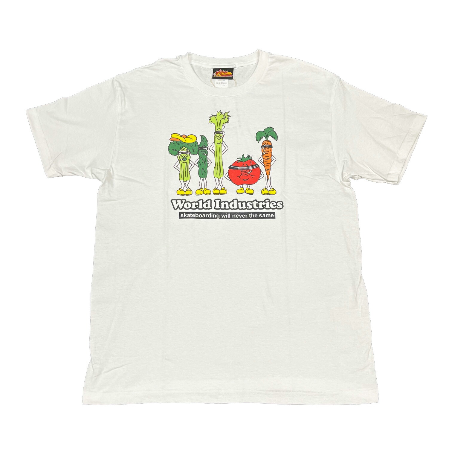 World industries skateboards Tシャツ ワールド World Industries Skateboarding Tee Top Logo Design Large