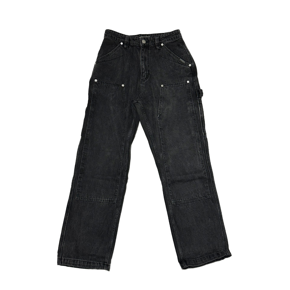 【 MISHKA / DENIM PAINTER PANTS / BLACK 】 ミシカ パンツ デニムパンツ ペインターパンツ ブラック 黒 送料無料|OHCA clothing 店