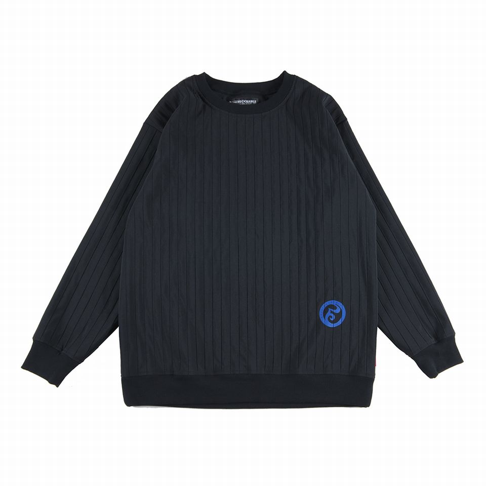 【 ROLLING CRADLE / FURROW CREWNECK / BLACK 】ローリングクレイドル ロリクレ 流汗 労働者の一団素っ首 調教師 ティーシャツ ブラックブランドトレーナー メンズ 黒調教師 メンズトレーナーブランド スウエット 表どおり系 ブランド名 表どおりブランド名