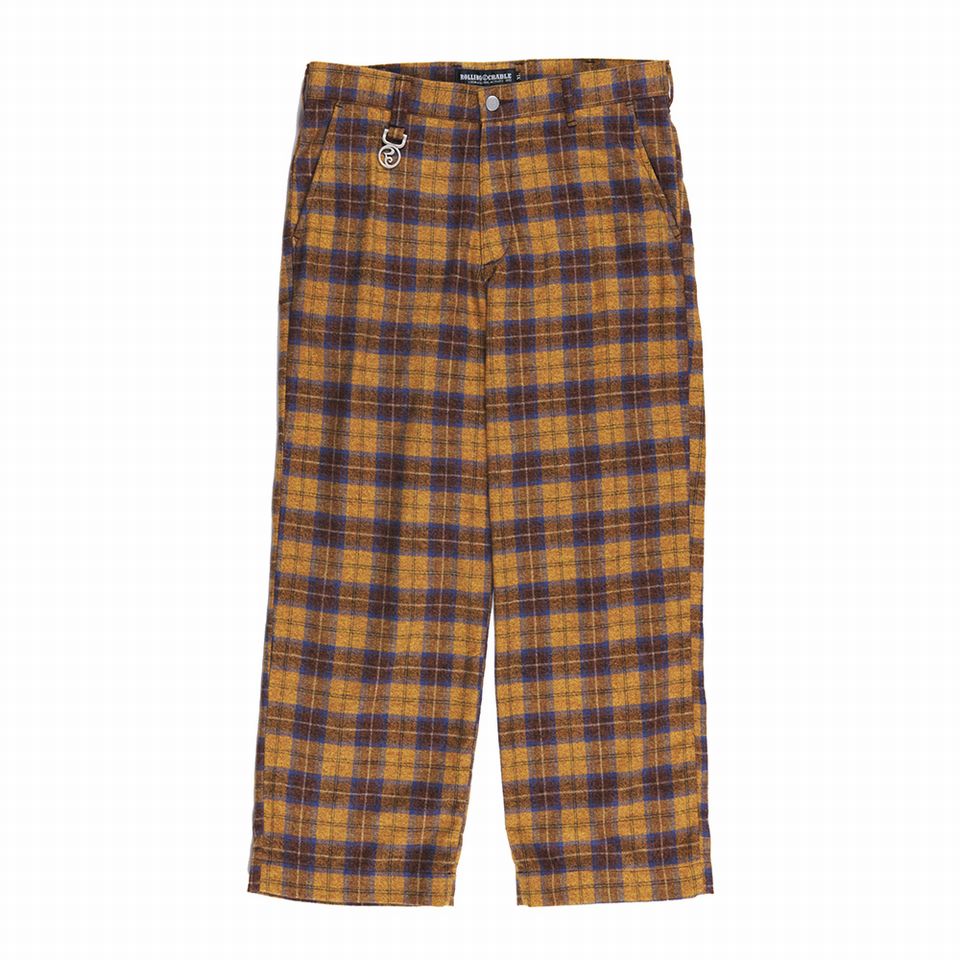 ROLLING CRADLE スラックス　チェックスラックス　ワイドスラックス ROLLING CRADLE スラックス チェックスラックス ワイドスラックス