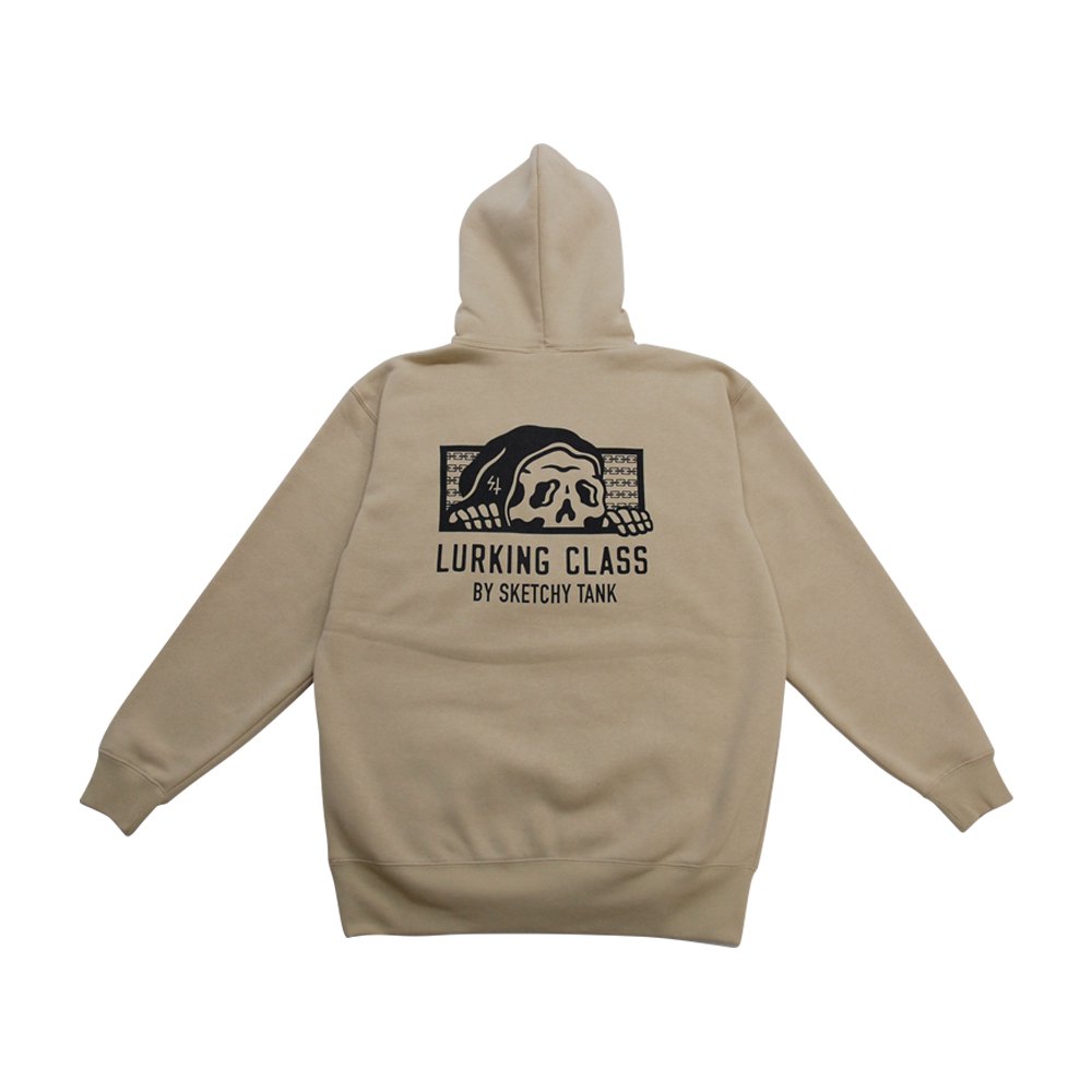 【 LURKING CLASS / CHAIN LOGO HOOD / SAND BEIGE 】 ラーキングクラス スウェット パーカー フーディ サンド ベージュ